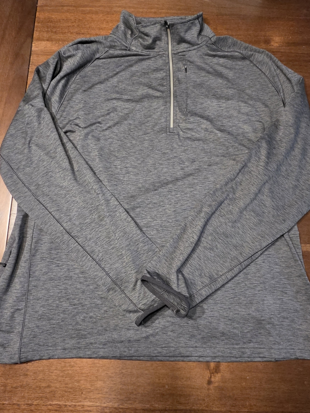 VRST Men's XX-Large 2XL Heathered Gray 1/4 Zip Pullover Sweatshirt Athletic